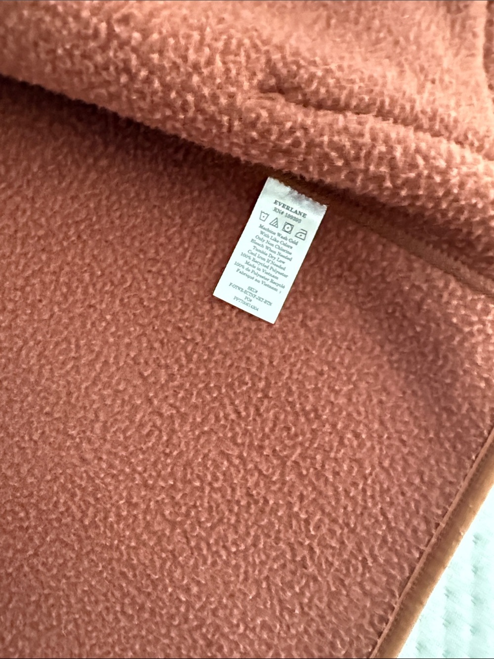 Everlane Rust-Colored Fleece Button Jacket - Picture 3 of 3